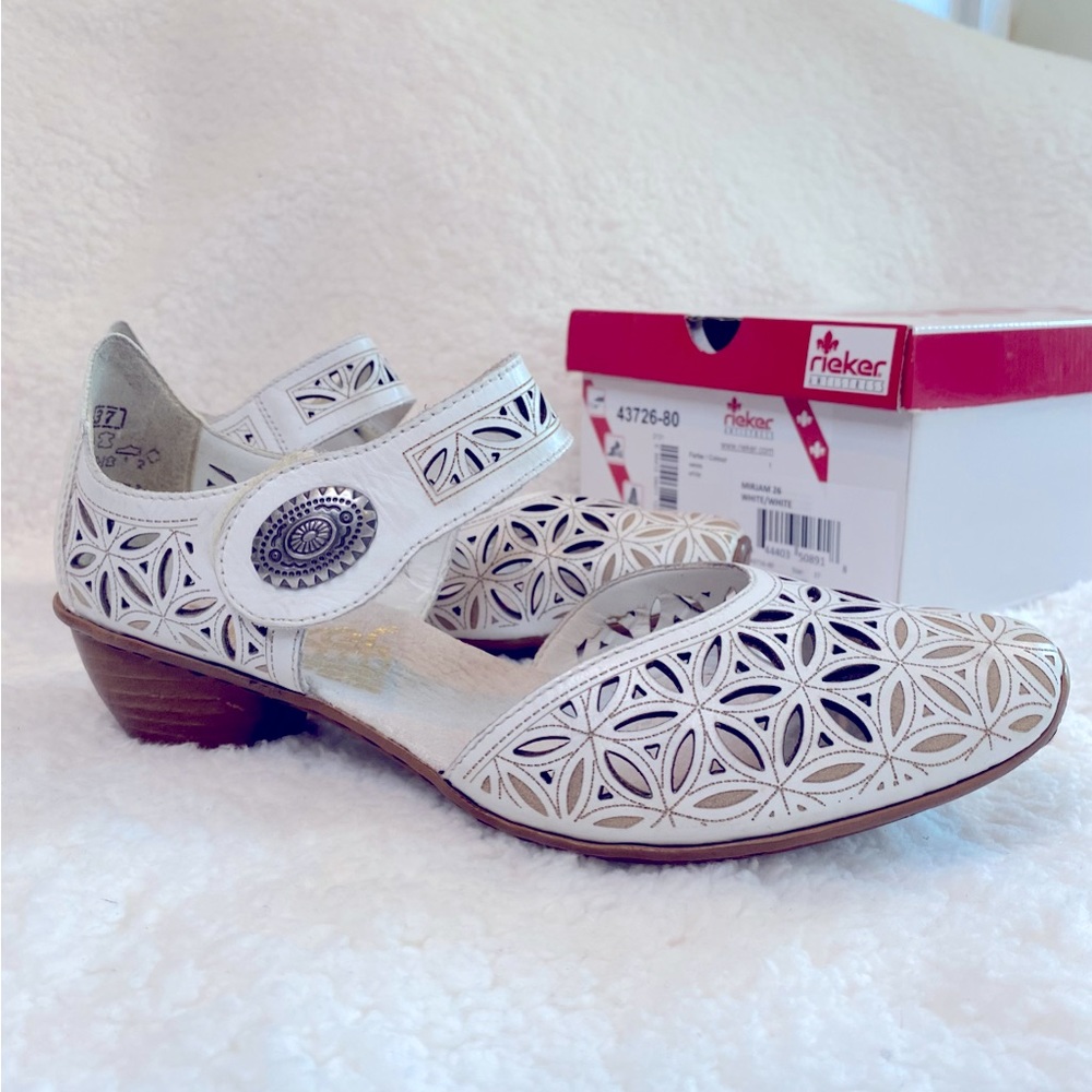 Reiker White Mirjam Shoes Size 6US/ Eur 37